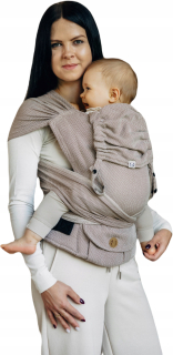 Hybridný nosič LennyLamb - Small Herringbone Almond